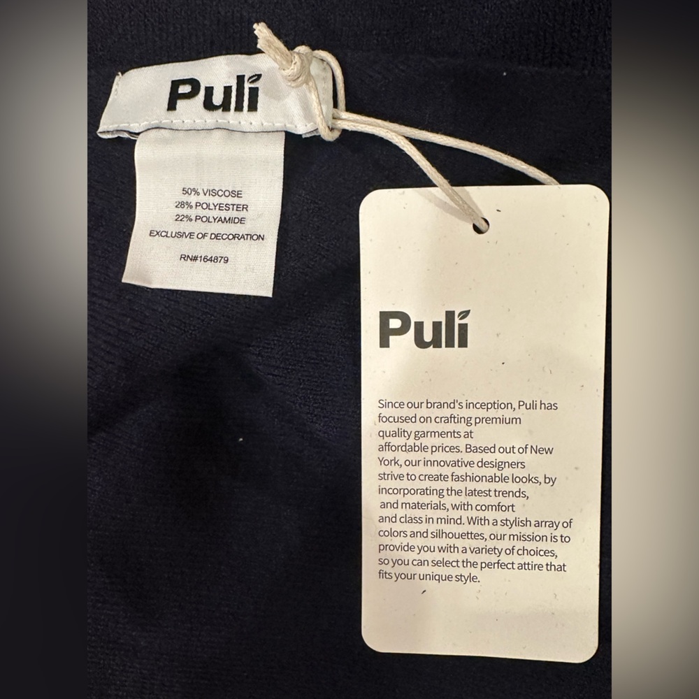 NWT PULI Women's Shawl Wrap Open Front Poncho Sweater for Spring Fall Winter - Picture 3 of 6